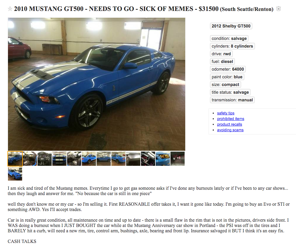 Mustang meme overload prompts owner to sell Ford